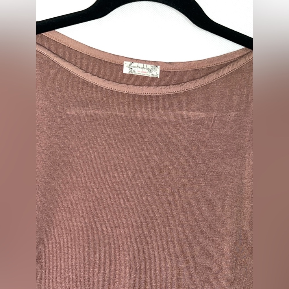 Intimately Free People Ribbed Ruched Soft Tee XS - Picture 4 of 10